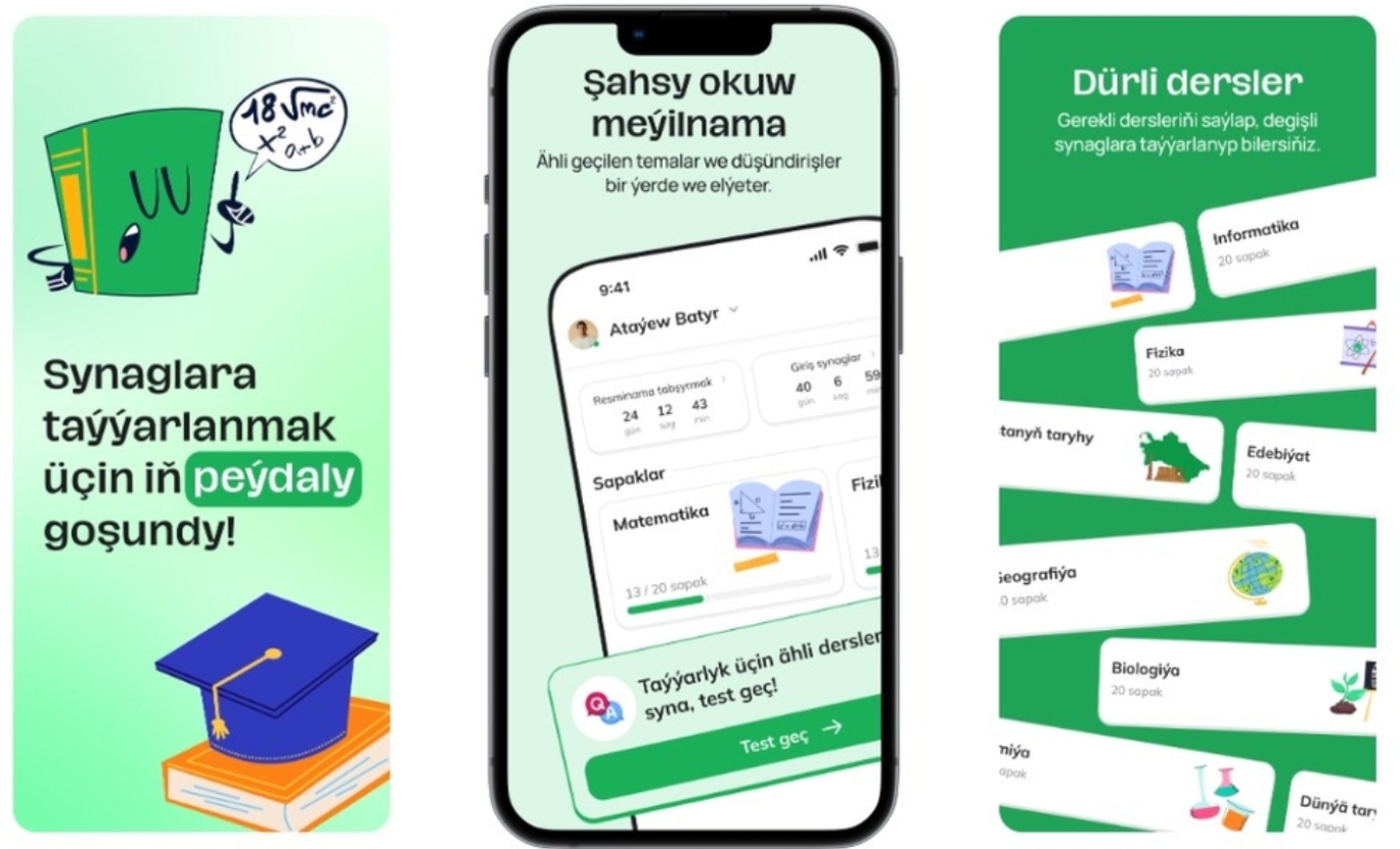 Täze mobil goşundysy dalaşgärlere ýokary okuw jaýlaryna giriş synaglara taýýarlanmaga ýardam berýär